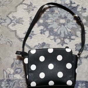 Apt 9 purse black with white dots